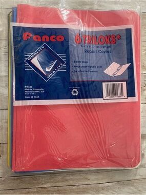 🆕 6-Pack Fanco Triloks Report Covers Pack Variety of Colors
